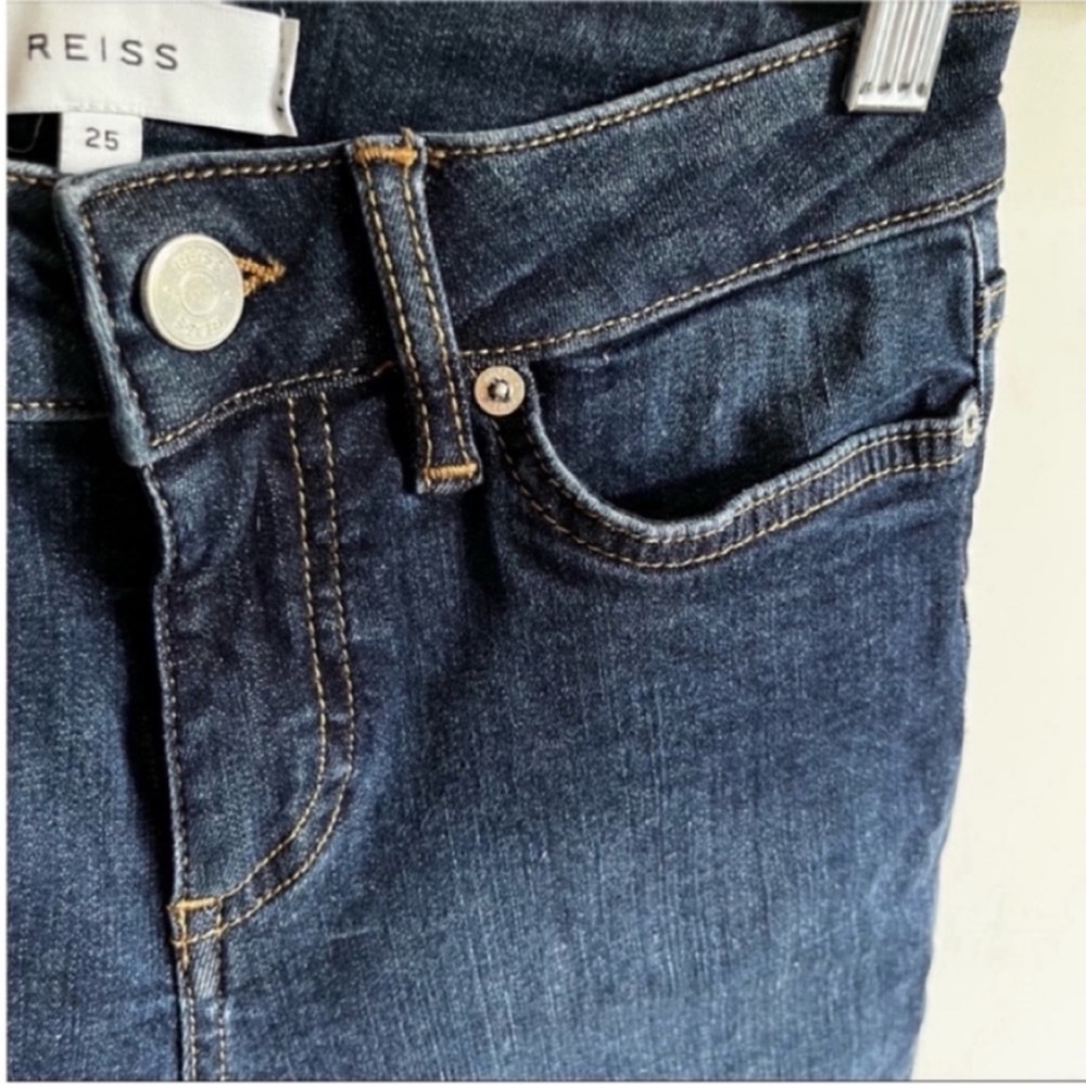 Reiss Stevie jeans blue ankle cropped denim skinny - Picture 3 of 5